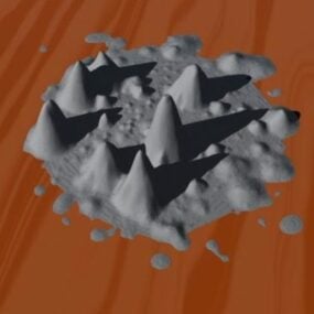 Planet Mountain Klein landschap 3D-model