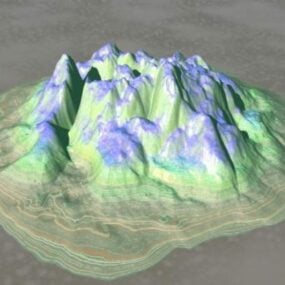 Model 3d Pemandangan Gunung Simulator Virtual