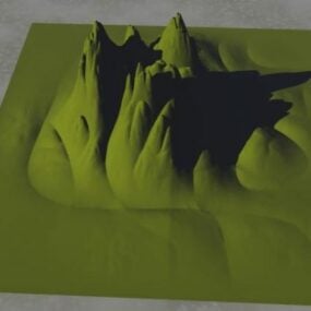 Terénní krajina Zelená hora 3D model