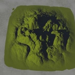 Landskap rupa bumi Green Mountain 2 model 3d