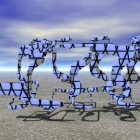 Mô hình 3d hình dạng khoa học viễn tưởng trên bãi biển