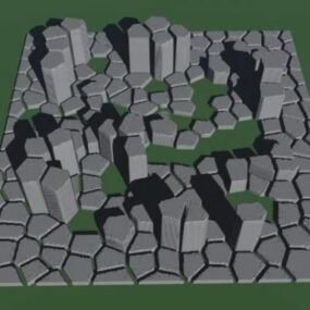 نموذج ديكور على شكل صخرة ثلاثي الأبعاد