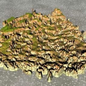 Red Terrain Landscape 3d model