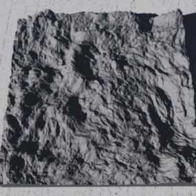 Modello 3d del paesaggio montano del pianeta lunare