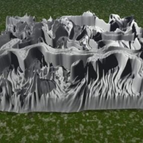 Grey Rock Terrain 3d model