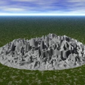 Circle Terrain Abstract Shape 3d model