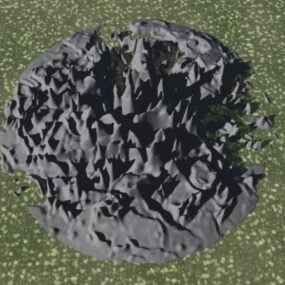 岩だらけの地形の風景3Dモデル