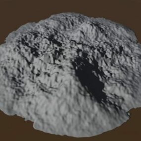 Modello 3d del terreno del pianeta Luna