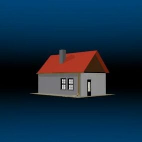 Small House Tiles Roof 3d model