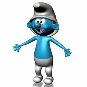 Modelo 3d de personagem de desenho animado Smurf