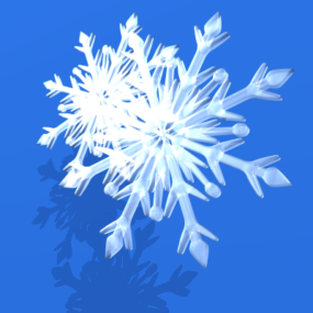 Vacker Snowflake Sculpture 3d-modell