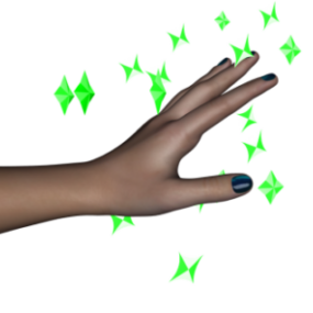 Model 3D ludzkiej dłoni kobiety