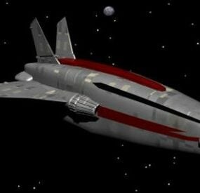 Straalvliegtuig futuristisch ruimteschip 3D-model