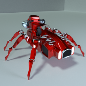 דגם תלת מימד של צעצוע לרכב בצורת עכביש