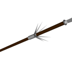 Model 3D broni z kolczastym mieczem