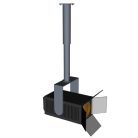 Lampa wisząca z czarnego stalowego klosza Model 3D