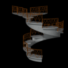 螺旋階段のコンクリート素材