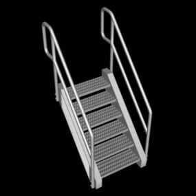 钢楼梯45度3d模型