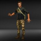 Traveler Man Character Soldier Uniform