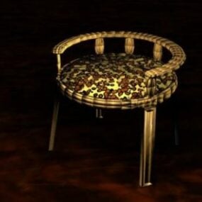 Čínský 3D model ve stylu vyřezávané vysoké stoličky