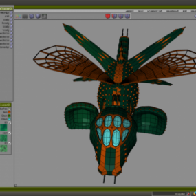 Concepto de avión Dragonfly modelo 3d