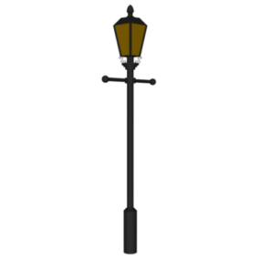 Mô hình 3d đèn đường cổ điển