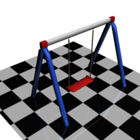 Swing Playground Equipment 3d model