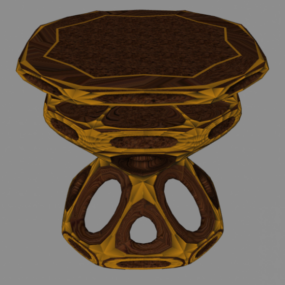 3д модель Роскошного Стола Золотая Мебель