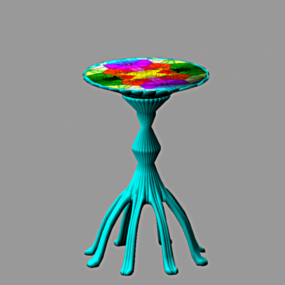 Hologram Globe On Table 3d model