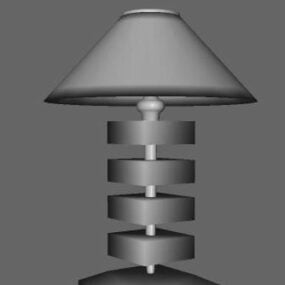 مصباح طاولة حديث بحامل حلزوني نموذج ثلاثي الأبعاد