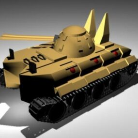 Futuristischer Panzer mit Panzerung 3D-Modell
