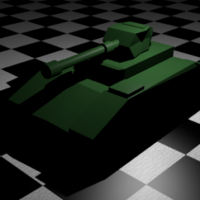 3D-Modell eines Panzerspielzeugs aus Kunststoff