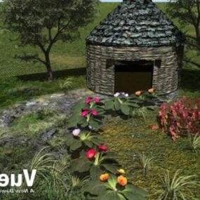 Verborgen huisje huis 3D-model