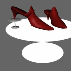 The Shoe On Table 3d model