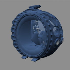 Tor Wheel 공상 과학 조각 3d 모델