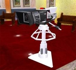 Modelo 3D de câmera de TV estilo antigo
