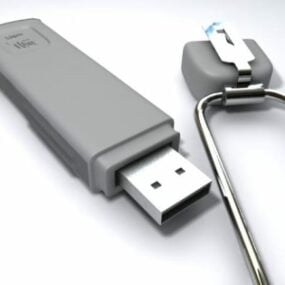 Modelo 3d de llave USB