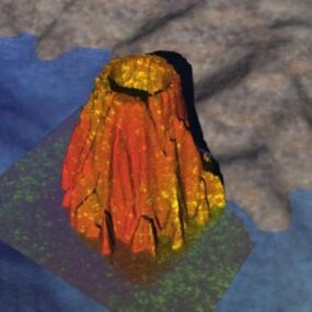 مدل سه بعدی جزیره شناور Scifi