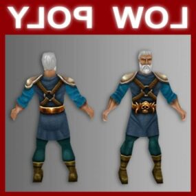 Old Warrior Man 3d model