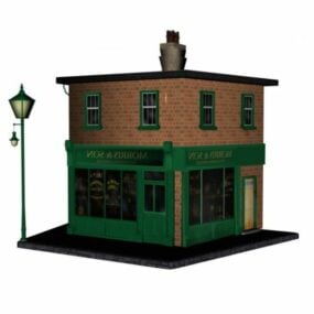 Repair Shophouse Vintage Building 3d model