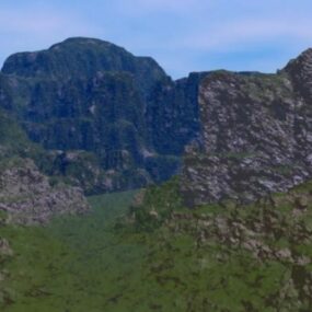 Wild Country Mountain Landscape 3d model
