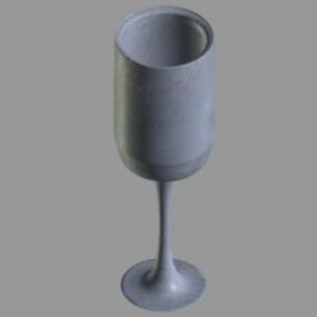 Red Wine With Holder 3d model