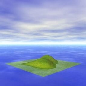 Île de terrain marin 2 modèle 3D