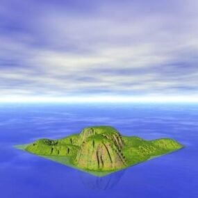 Cảnh quan địa hình đảo 4 mô hình 3d