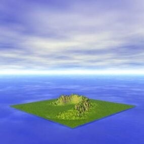 Model 6d Pulau Gunung Rupa Bumi Laut 3