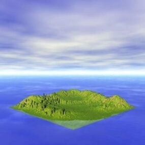 Island Terrain Landscape 3 3d model