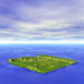 Teren wyspy górskiej 3 Model 3D