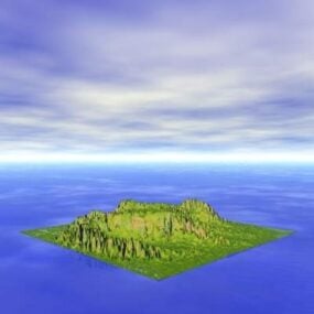 Mountain Island Terrain 3 3d model