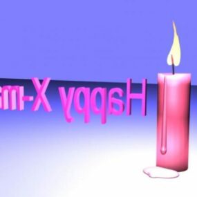 Xmas Candle 3d model