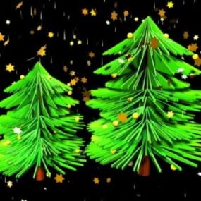 Model 3d Animasi Pohon Natal